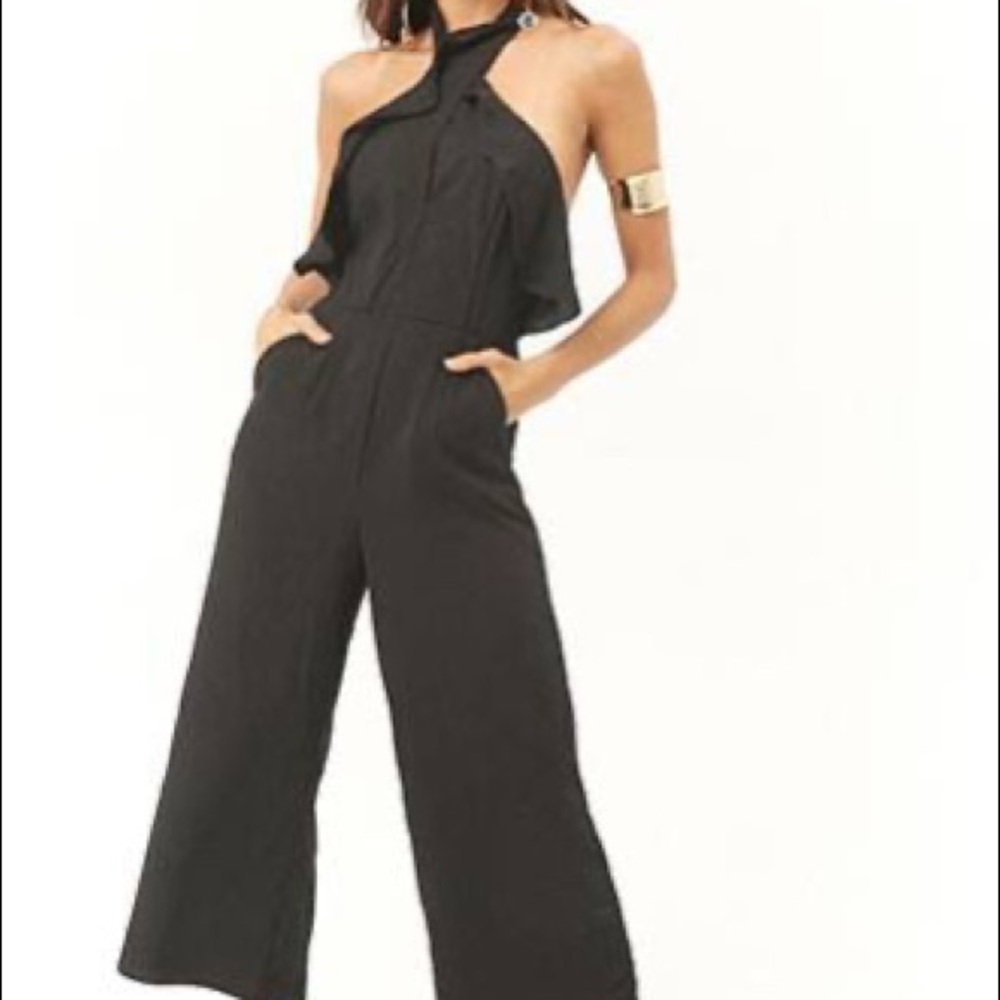 Ruffle Halter Jumpsuit